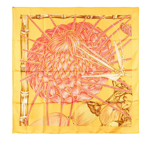 Hermès Jardin Creole Detail Silk Scarf