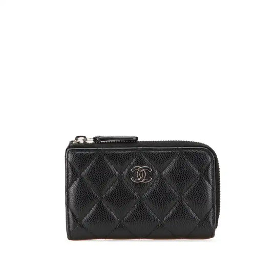 Chanel Quilted Caviar Classic Zipped Key Holder