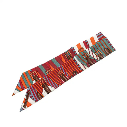Hermès Sangles Silk Twilly Scarf