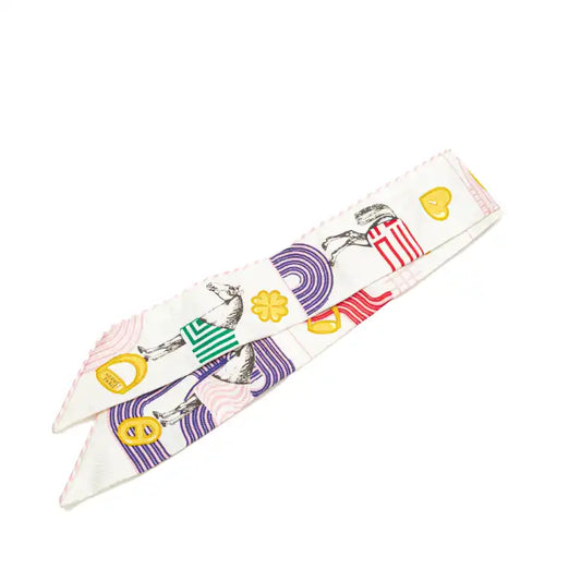 Hermès Garde Robe Pop Silk Twilly Scarf