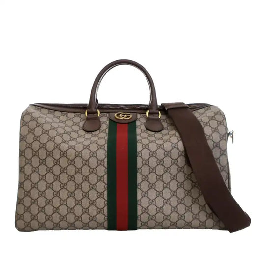 Gucci Medium GG Supreme Ophidia Carry-on Duffle Bag