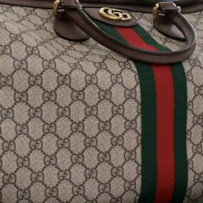 Gucci Medium GG Supreme Ophidia Carry-on Duffle Bag