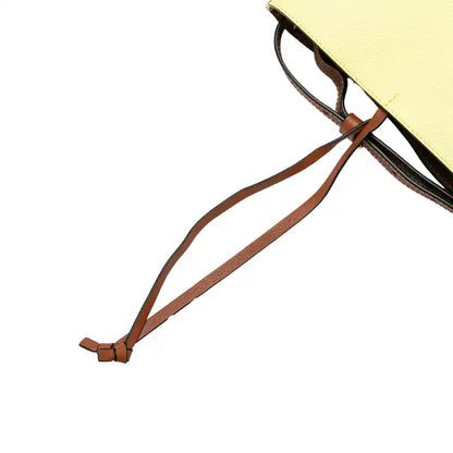 LOEWE Bicolor Calfskin and Raffia Gate Bucket Bag