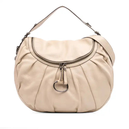 Gucci Medium Pebbled Calfskin Icon Bit Satchel