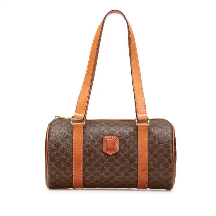 Celine Macadam Coated Canvas Boston Bag