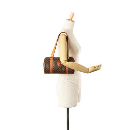 Celine Macadam Coated Canvas Boston Bag