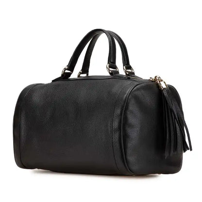 Gucci Medium Pebbled Calfskin Soho Boston Bag