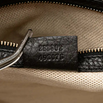 Gucci Medium Pebbled Calfskin Soho Boston Bag