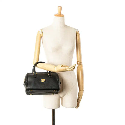 Burberry Leather Boston Bag
