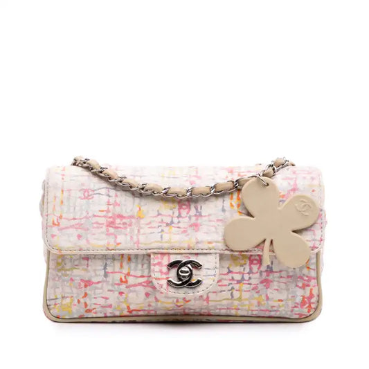Chanel Small Printed Canvas Watercolor Clover Flap
