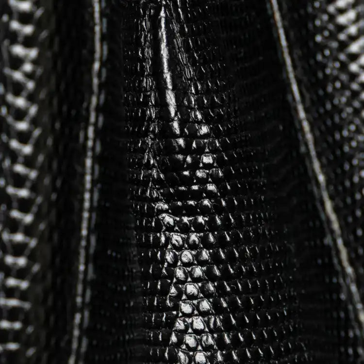 Ferragamo Embossed Lizard Leather Vara Bow Handbag