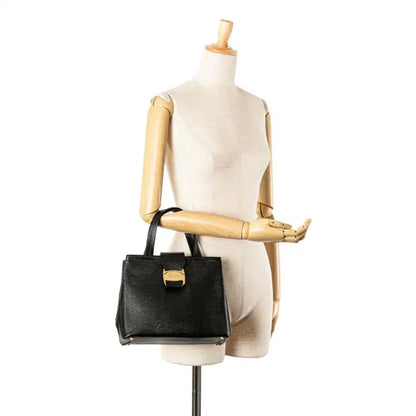 Ferragamo Embossed Lizard Leather Vara Bow Handbag