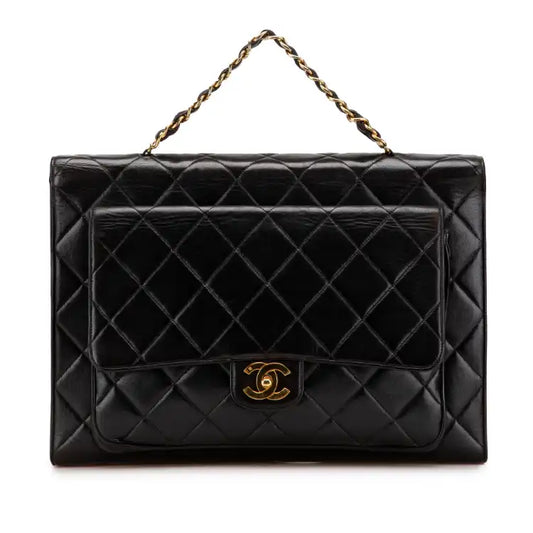 Chanel CC Quilted Lambskin Double Sided Flap