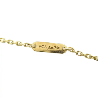 van cleef and arpels 18K Yellow Gold and Onyx Vintage Alhambra Pendant Necklace