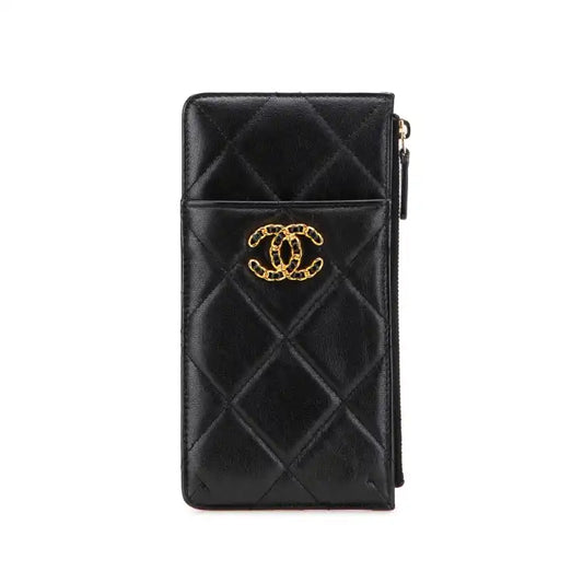 Chanel CC Quilted Goatskin 19 Phone and Card Holder