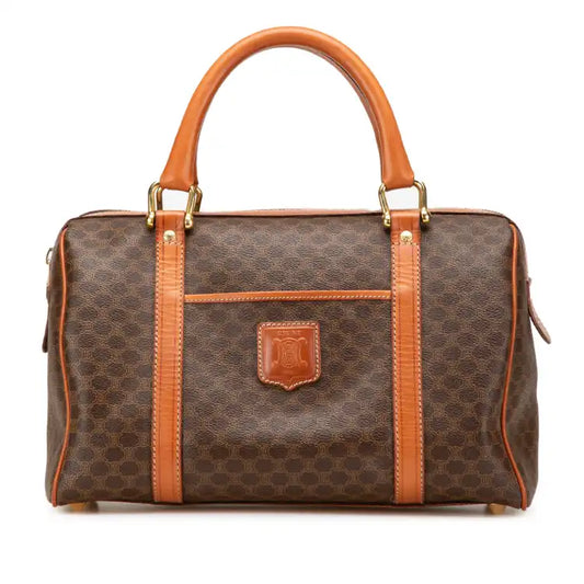 Celine Macadam Coated Canvas Boston Bag