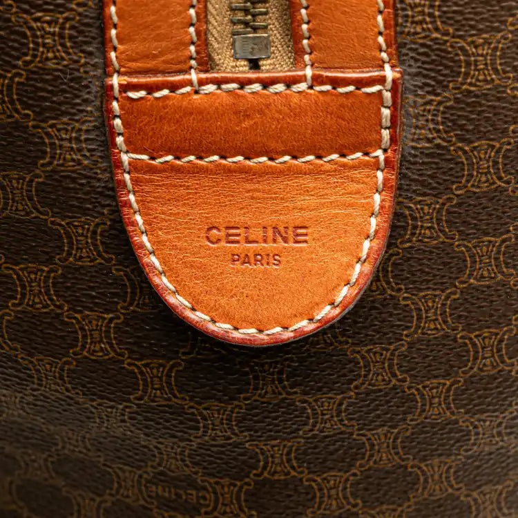Celine Macadam Coated Canvas Boston Bag