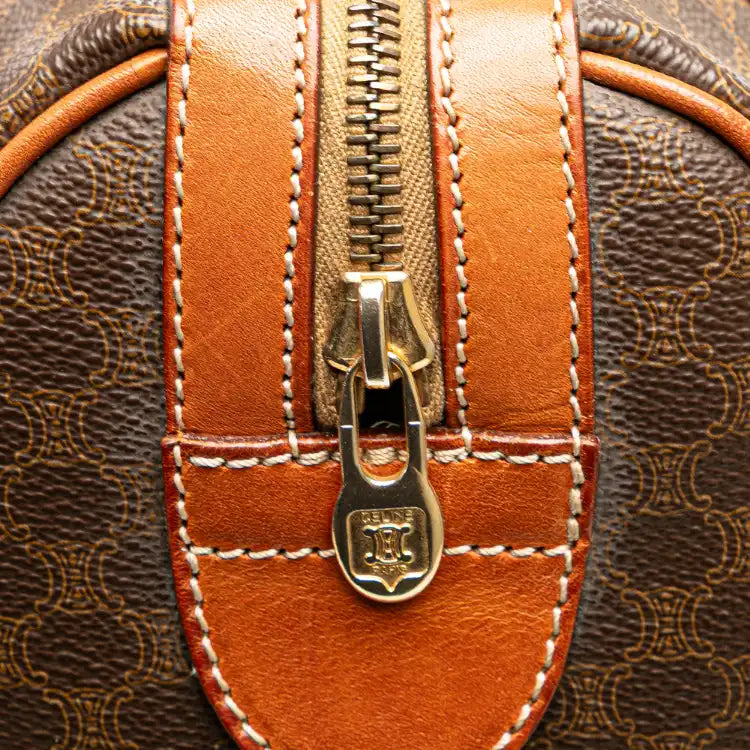 Celine Macadam Coated Canvas Boston Bag