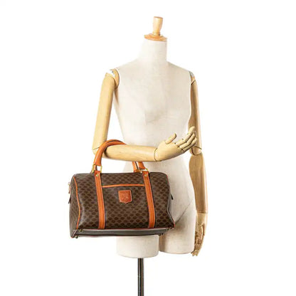 Celine Macadam Coated Canvas Boston Bag