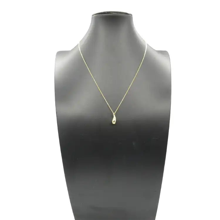 Tiffany 18K Yellow Gold Elsa Peretti Teardrop Pendant Necklace