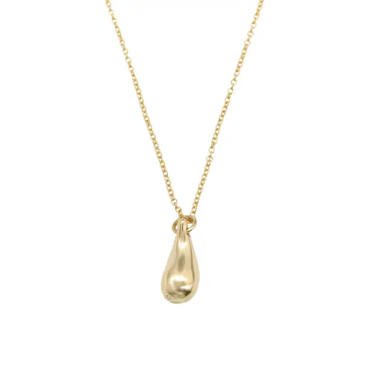 Tiffany 18K Yellow Gold Elsa Peretti Teardrop Pendant Necklace