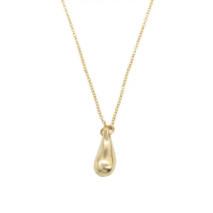 Tiffany 18K Yellow Gold Elsa Peretti Teardrop Pendant Necklace