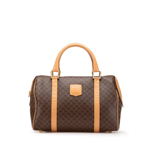 Celine Macadam Coated Canvas Boston Bag