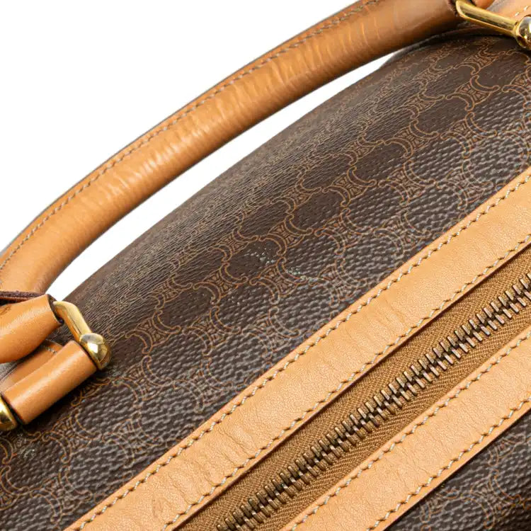 Celine Macadam Coated Canvas Boston Bag