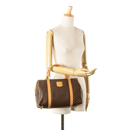 Celine Macadam Coated Canvas Boston Bag