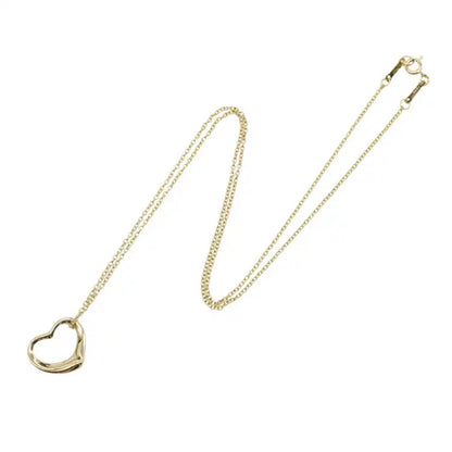 Tiffany 18K Yellow Gold Small Elsa Peretti Open Heart Pendant Necklace