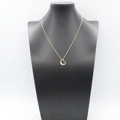 Tiffany 18K Yellow Gold Small Elsa Peretti Open Heart Pendant Necklace