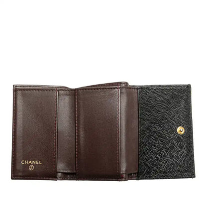 Chanel CC Quilted Caviar Trifold Wallet