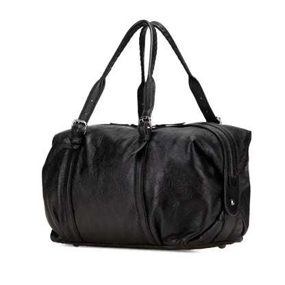 LOEWE Embossed Leather Canela Boston Bag