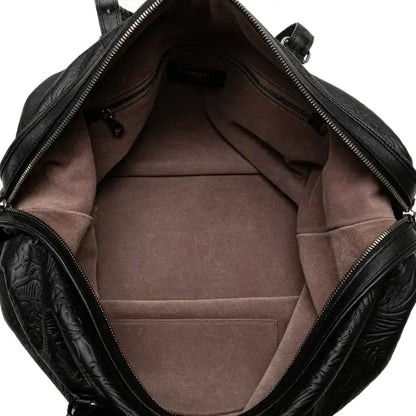 LOEWE Embossed Leather Canela Boston Bag