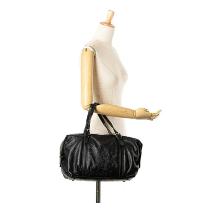 LOEWE Embossed Leather Canela Boston Bag