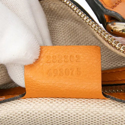 Gucci Medium Pebbled Calfskin Soho Boston Bag