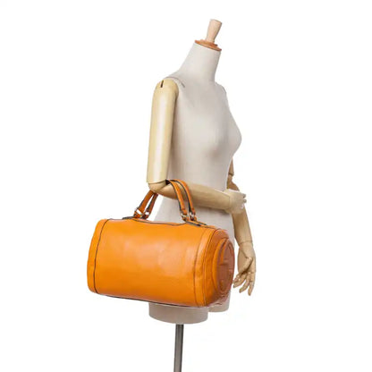 Gucci Medium Pebbled Calfskin Soho Boston Bag