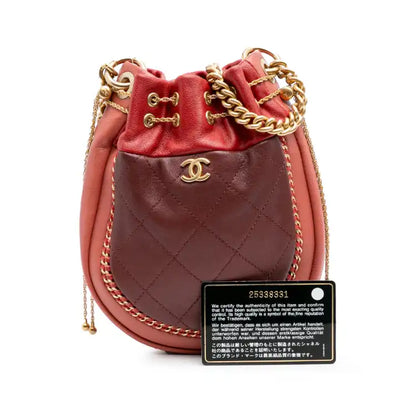 Chanel CC Quilted Calfskin Drawstring Bucket Bag