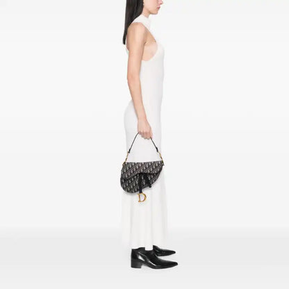 Dior Oblique Canvas Saddle Bag