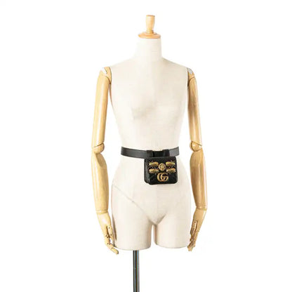 Gucci Mini GG Marmont Matelasse Leather Animal Studs Belt Pouch Bag