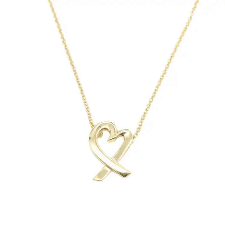 Tiffany 18K Yellow Gold Paloma Picasso Loving Heart Necklace