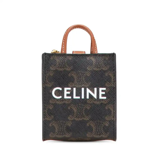 Celine Micro Triomphe Coated Canvas Vertical Cabas Bag Charm