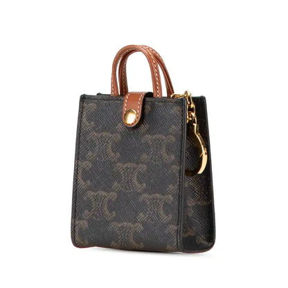 Celine Micro Triomphe Coated Canvas Vertical Cabas Bag Charm