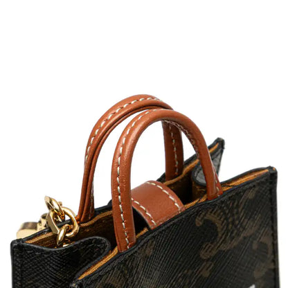 Celine Micro Triomphe Coated Canvas Vertical Cabas Bag Charm