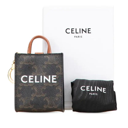 Celine Micro Triomphe Coated Canvas Vertical Cabas Bag Charm