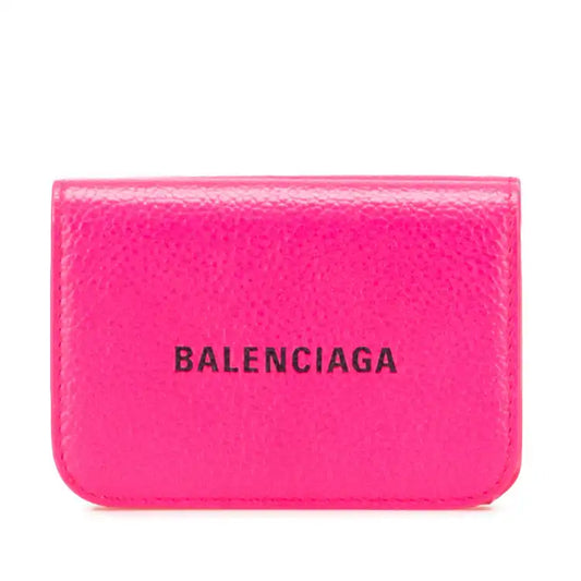Balenciaga Mini Leather Cash Trifold Wallet