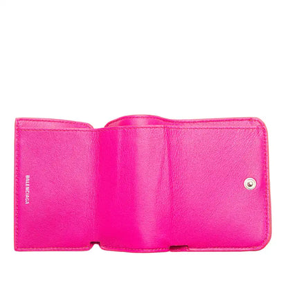 Balenciaga Mini Leather Cash Trifold Wallet