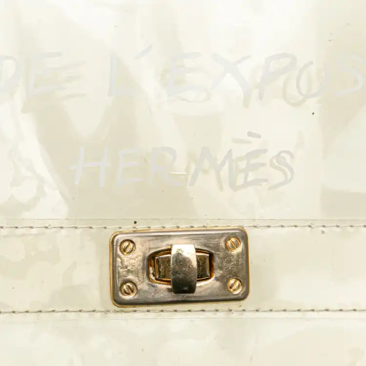 Hermès Vinyl Souvenir De L Exposition Kelly Handbag