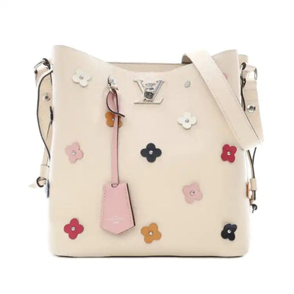 Louis Vuitton Flower Embellished Lockme Bucket Bag