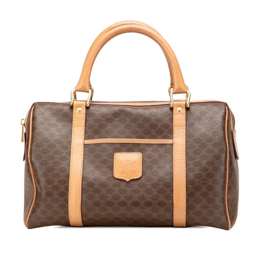 Celine Macadam Coated Canvas Boston Bag